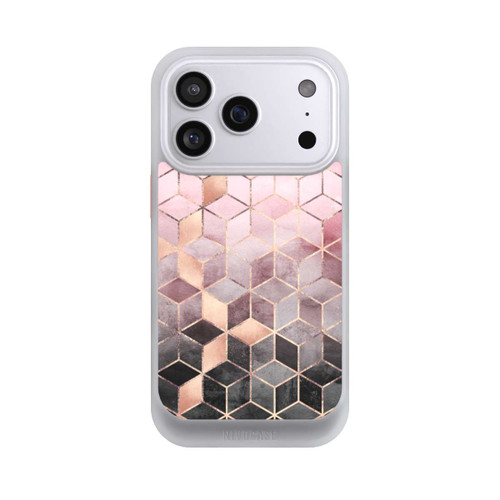 Apple iPhone 17 Pro NIVOcore Pink-grauer Farbverlauf Würfel Druck