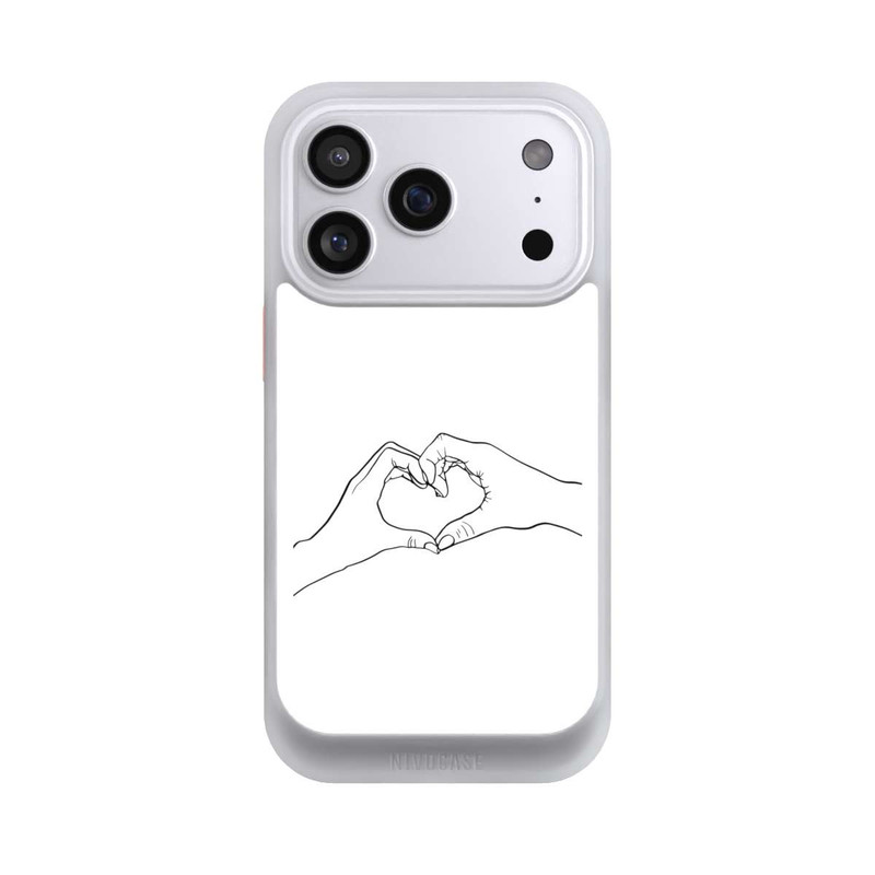 iPhone 17 Pro NIVOcore Herz Hände Line Art