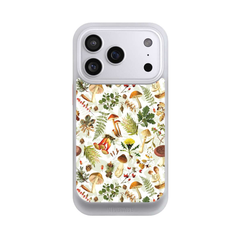 iPhone 17 Pro NIVOcore Pilzmuster Weiß