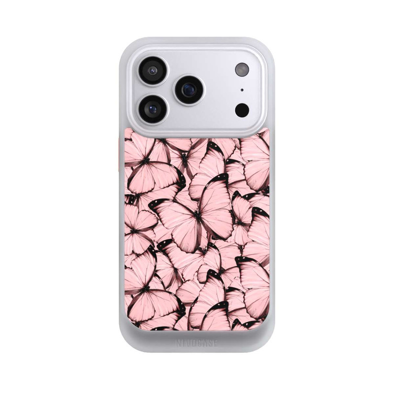 iPhone 17 Pro NIVOcore Rosa Schmetterling-Muster