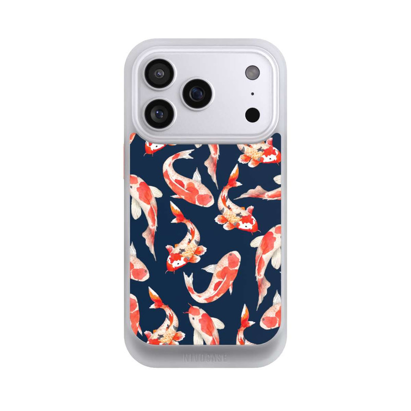 iPhone 17 Pro NIVOcore Koi auf blauem Hintergrund