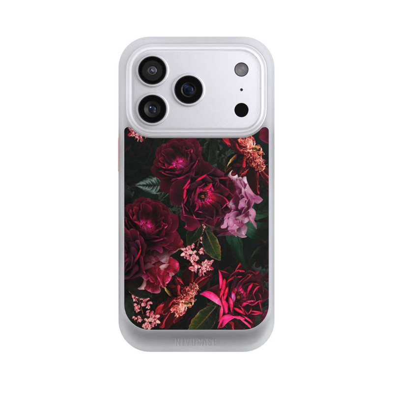 iPhone 17 Pro NIVOcore Dunkle romantische Vintage Rosen und Pfingstrosen