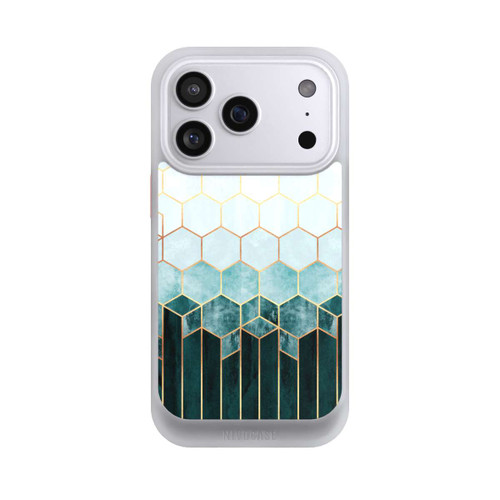 Apple iPhone 17 Pro NIVOcore Blaugrüne Sechsecke