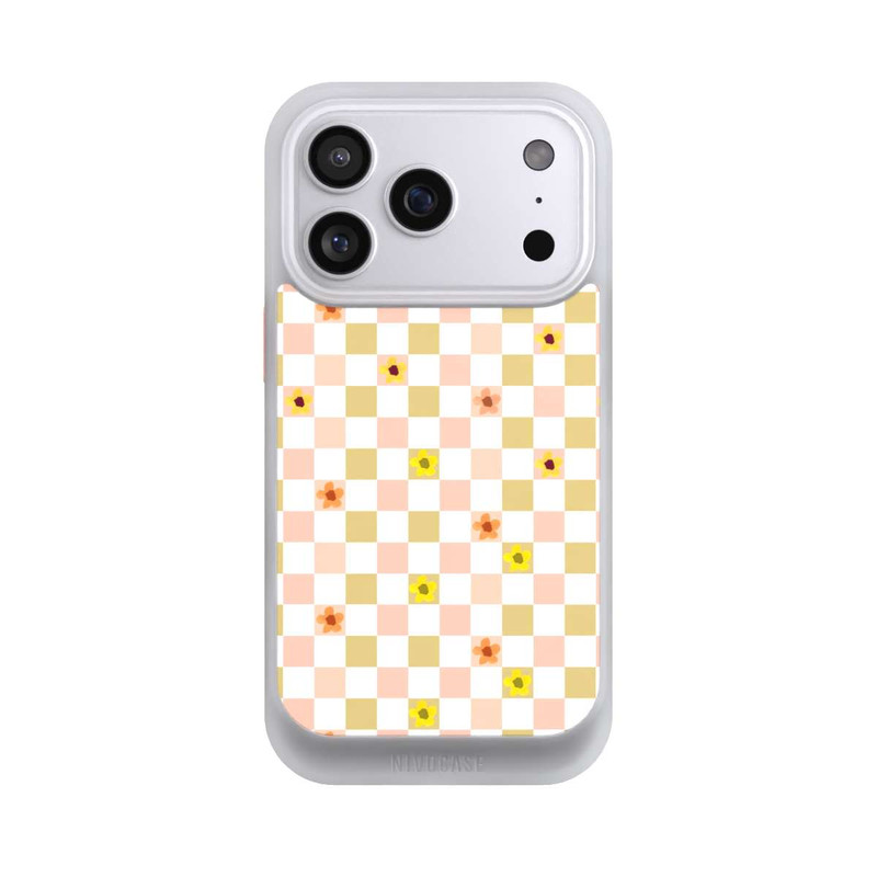 iPhone 17 Pro NIVOcore Kariert nostalgische Pastellblumen