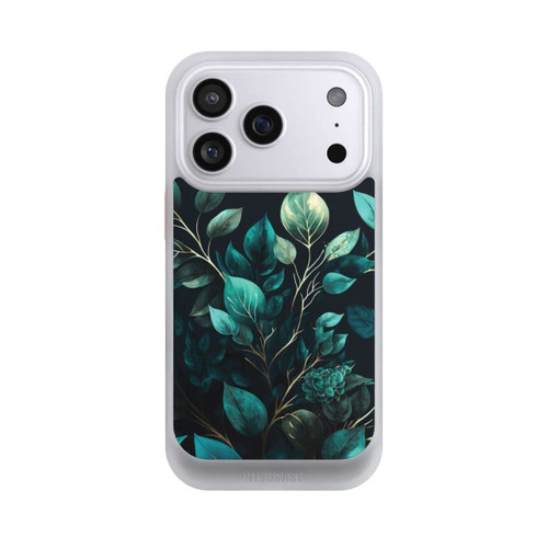 Apple iPhone 17 Pro NIVOcore Grüne Eukalyptus Blätter mit dunklem Hintergrund mit KI