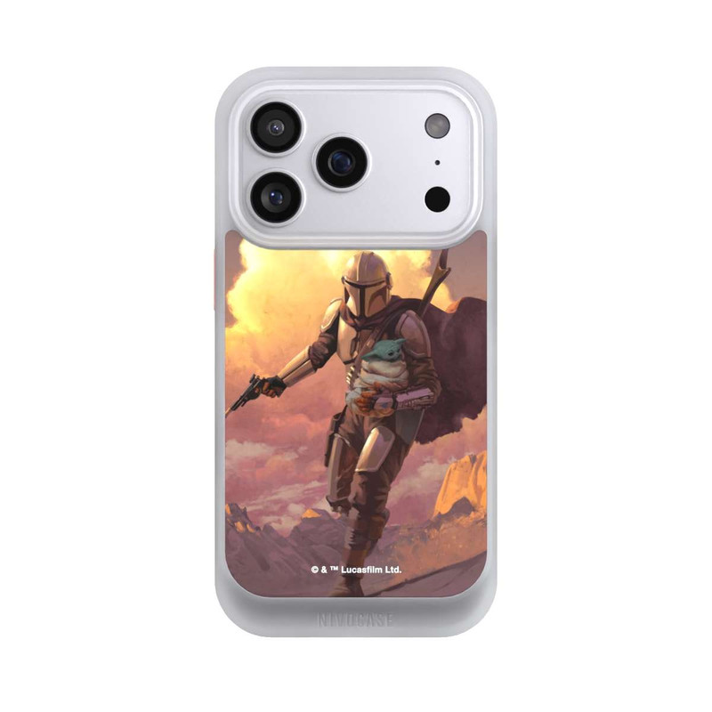 iPhone 17 Pro NIVOcore Der Mandalorianer und Grogu Sonnenguntergang Wolken