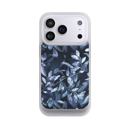 Apple iPhone 17 Pro NIVOcore Mystische Aquarellblätter marineblau