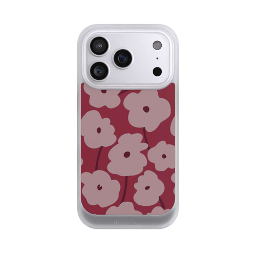 Apple iPhone 17 Pro NIVOcore Minimalistische Blumen Bordeaux