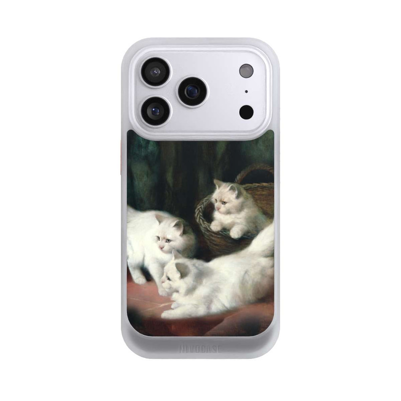 iPhone 17 Pro NIVOcore Three White Angora Kittens