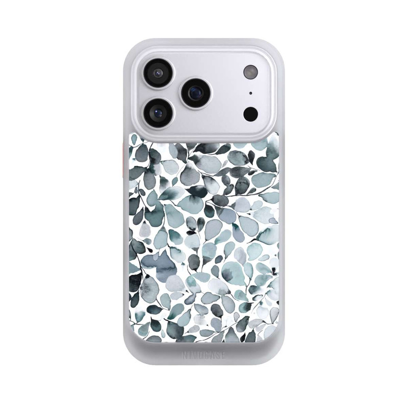 iPhone 17 Pro NIVOcore Eukalyptus Aquarell Blätter Grau