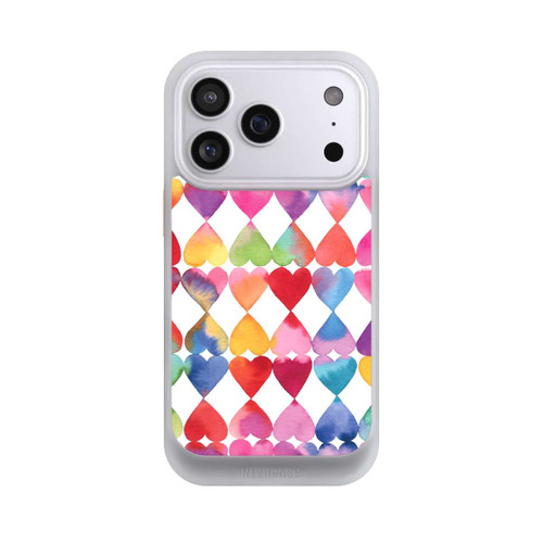 Apple iPhone 17 Pro NIVOcore Buntes Herz Watercolor Muster