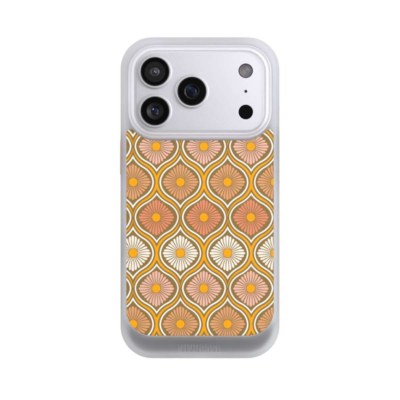 iPhone 17 Pro NIVOcore Groovy 70s Retro Mid-Century Daisy Flowers