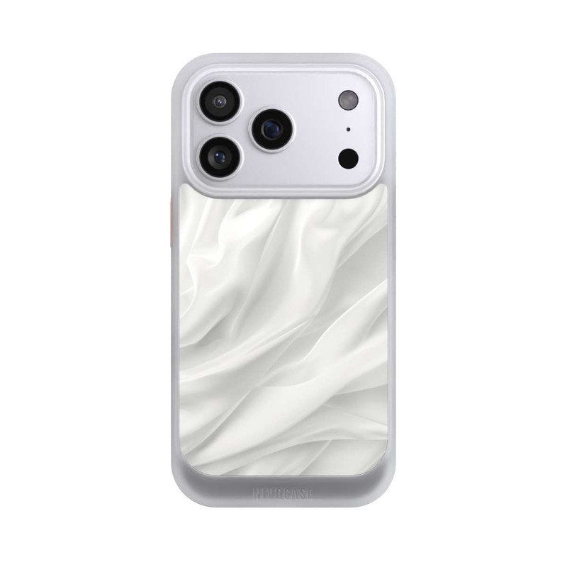 iPhone 17 Pro NIVOcore White Satin Smooth Texture With AI