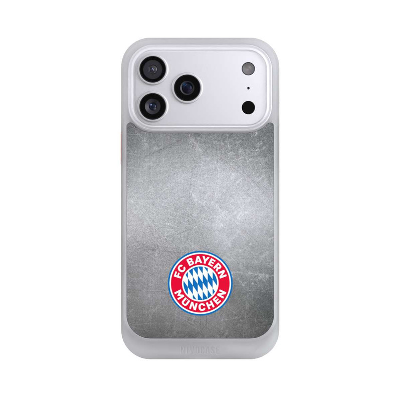 iPhone 17 Pro Max NIVOcore Klassisches FCB Logo Klein - Bunt auf Metalllook