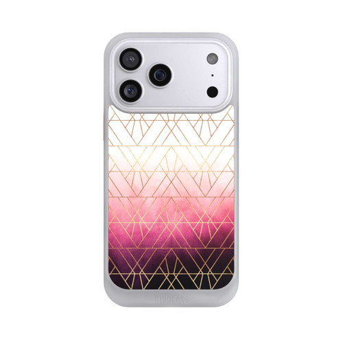 Apple iPhone 17 Pro Max NIVOcore Pink Ombre Triangles Gold Print