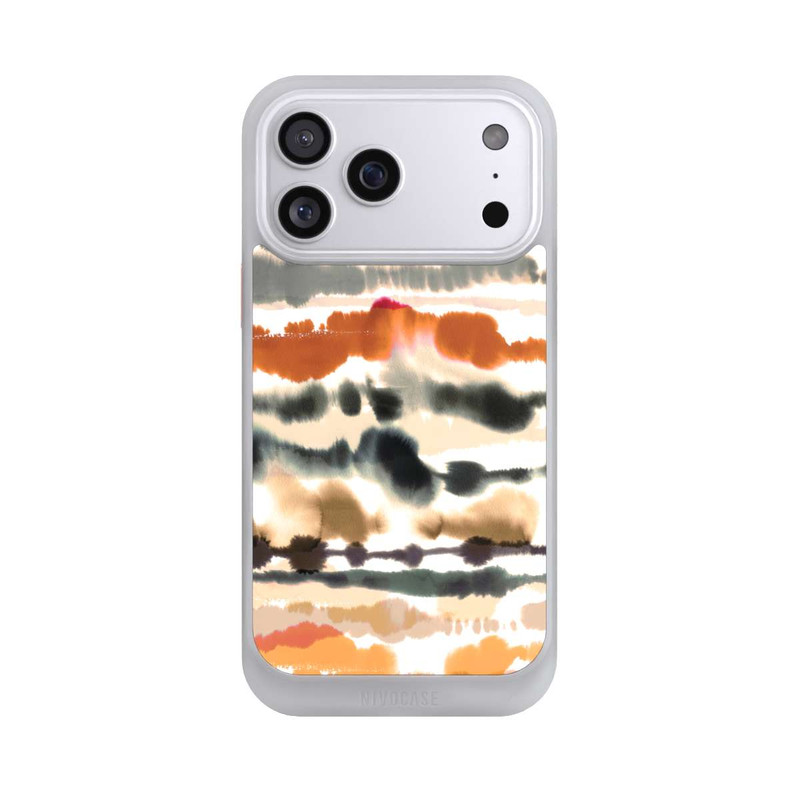 iPhone 17 Pro Max NIVOcore Weiche nautische Aquarelllinien Orange