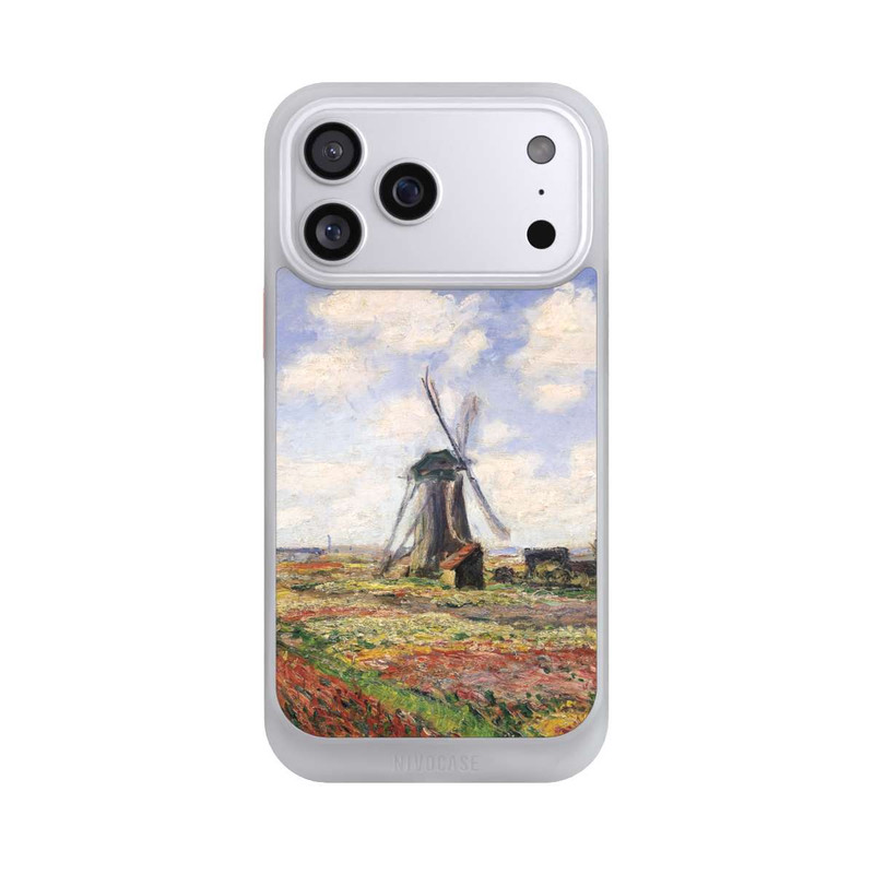iPhone 17 Pro Max NIVOcore Tulip Fields with the Rijnsburg Windmil by Claude Monet