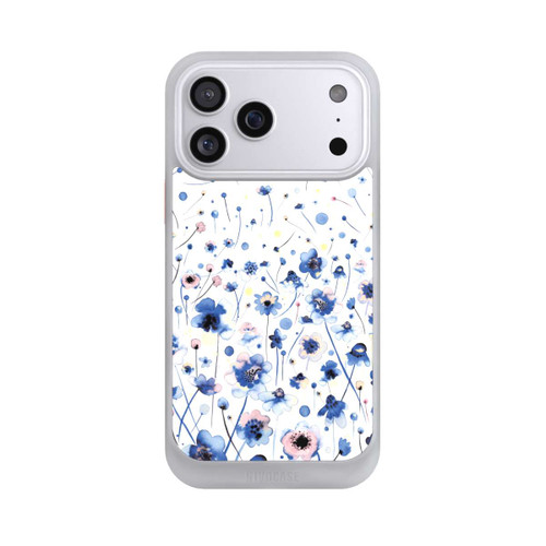 Apple iPhone 17 Pro Max NIVOcore Aquarelltinte blaue Blumen