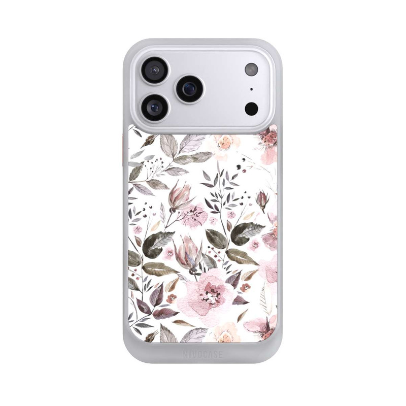 iPhone 17 Pro Max NIVOcore Aquarelle Fleurs Roses Brunes