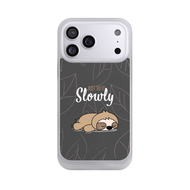 iPhone 17 Pro Max NIVOcore Just Do It Slowly Sloth Grey