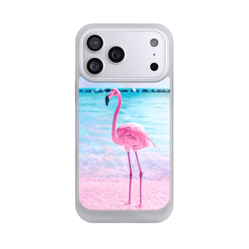 iPhone 17 Pro Max NIVOcore Rosa Flamingo am Meer