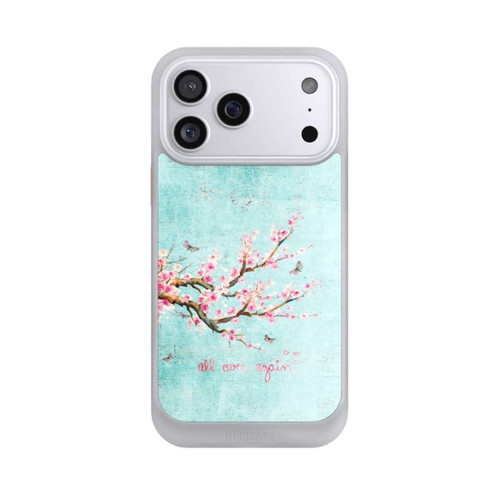 Apple iPhone 17 Pro Max NIVOcore Motif d'arbre en fleurs de cerisier bleu