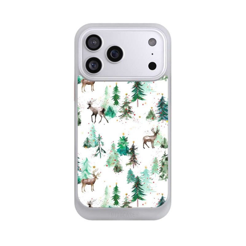 iPhone 17 Pro Max NIVOcore Hirsche und Winterweihnachtsbäume