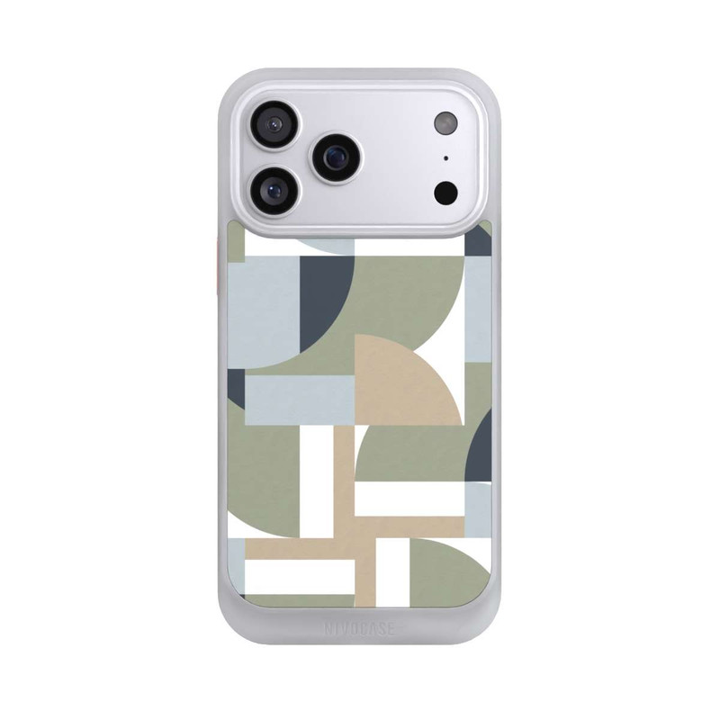 iPhone 17 Pro Max NIVOcore Futuristische Bauhaus Polygone Beige