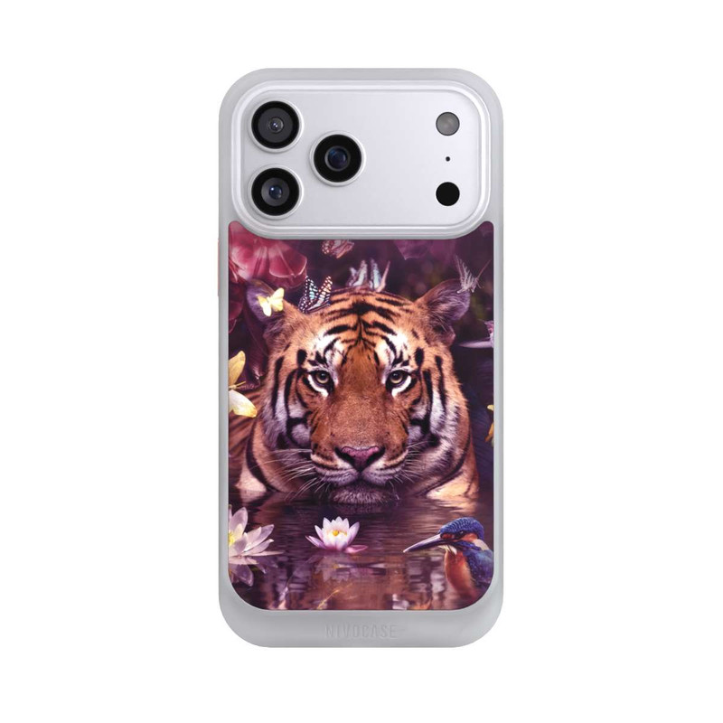iPhone 17 Pro Max NIVOcore Tiger Blumenrahmen
