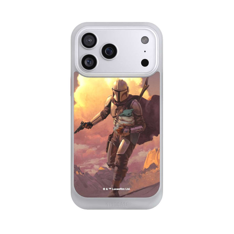 iPhone 17 Pro Max NIVOcore Der Mandalorianer und Grogu Sonnenguntergang Wolken