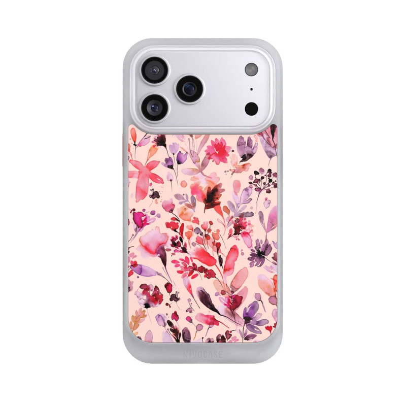 iPhone 17 Pro Max NIVOcore Künstlerische Blumen Viva Magenta