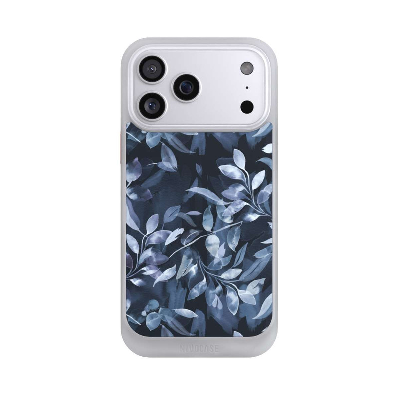 iPhone 17 Pro Max NIVOcore Mystische Aquarellblätter marineblau