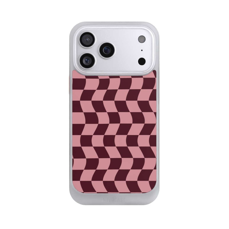 iPhone 17 Pro Max NIVOcore Schachbrett Rot-Rosa
