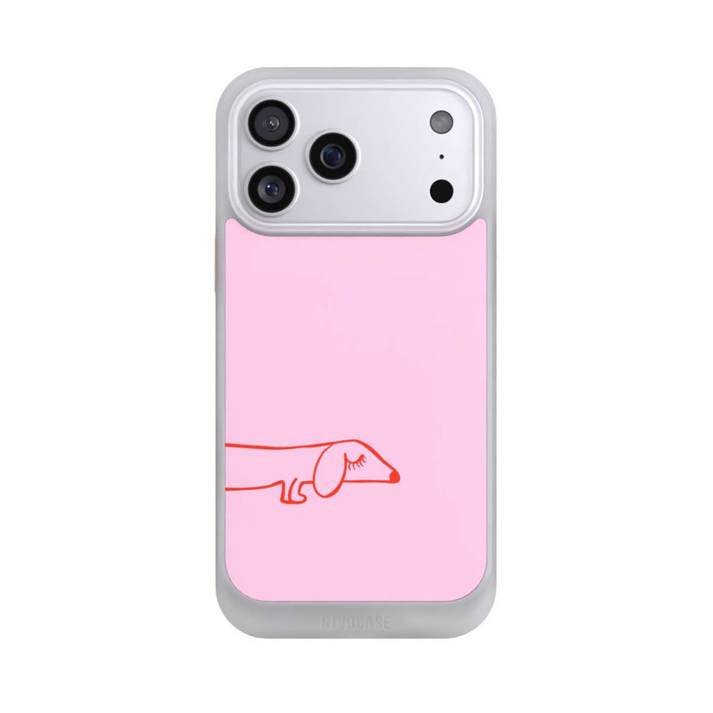 iPhone 17 Pro Max NIVOcore Dachshund Illustration Pink
