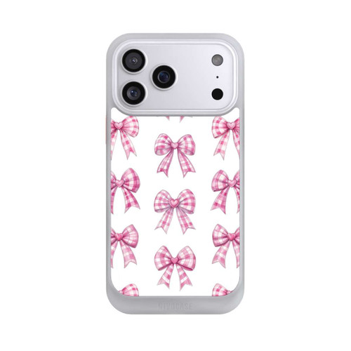 Apple iPhone 17 Pro Max NIVOcore Pinke Gingham Herzen und Schleifen mit KI