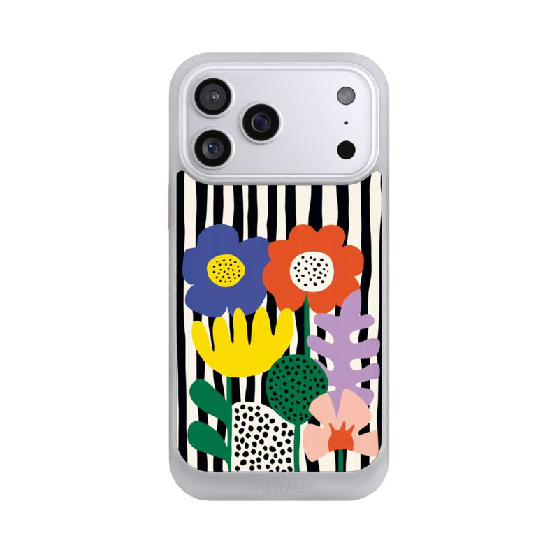 iPhone 17 Pro Max NIVOcore Flowers Striped Background