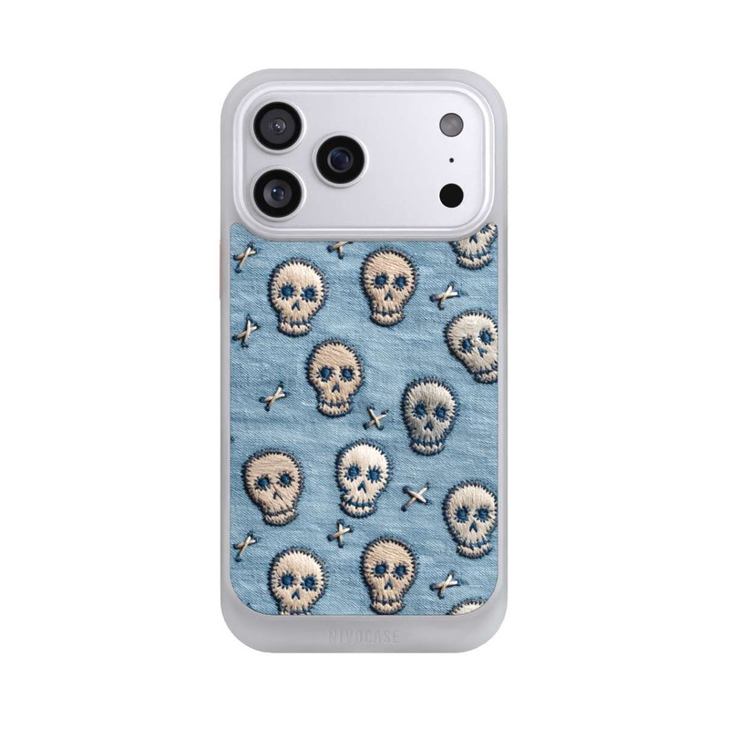 iPhone 17 Pro Max NIVOcore Skulls on Jeans Pattern