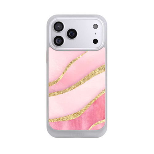 Apple iPhone 17 Pro Max NIVOcore Pink Marble Goldprint Stripes