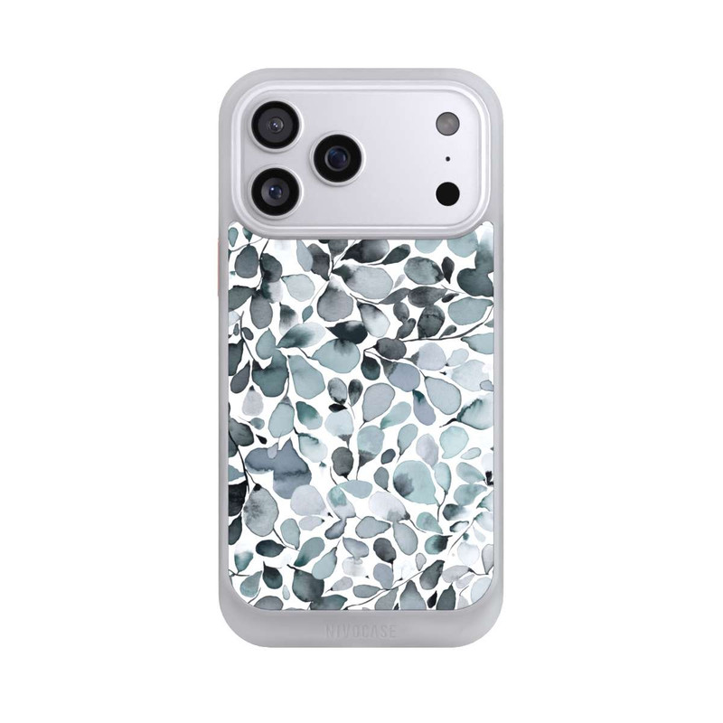 iPhone 17 Pro Max NIVOcore Eukalyptus Aquarell Blätter Grau
