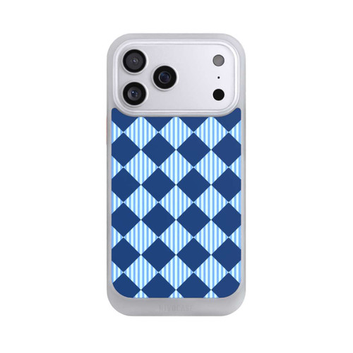Apple iPhone 17 Pro Max NIVOcore Rauten Muster Blau