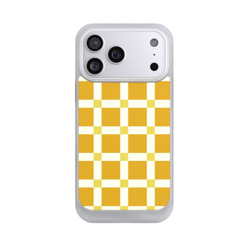 iPhone 17 Pro Max NIVOcore Kariert Muster Gelb