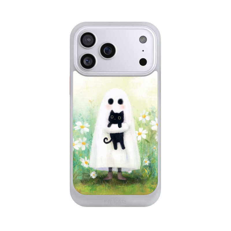 iPhone 17 Pro Max NIVOcore Geist und Katze Halloween mit KI