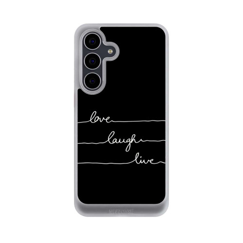 Samsung Galaxy S25 FE NIVOcore Love Laugh Live weiß/schwarz