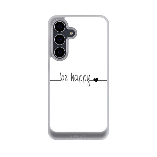 Samsung Galaxy S25 FE NIVOcore Be Happy Weisser Hintergrund