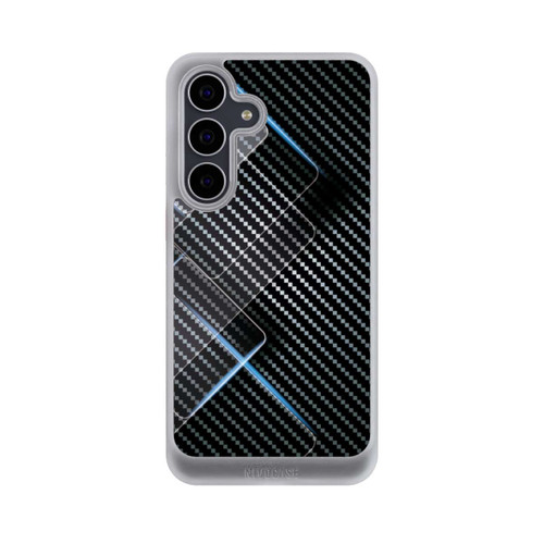 Samsung Galaxy S25 FE NIVOcore Blaue Linien auf Karbon