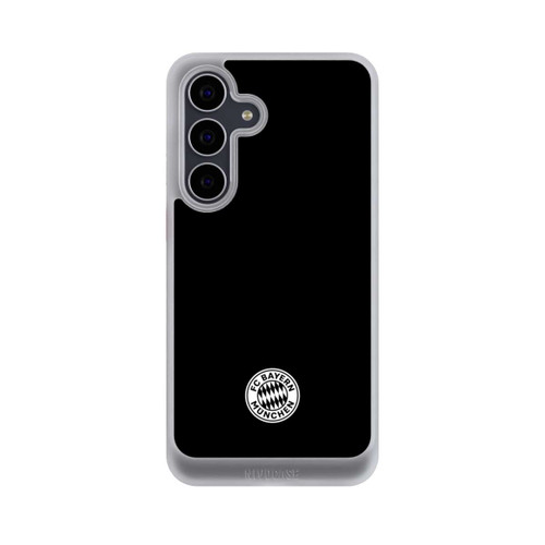 Samsung Galaxy S25 FE NIVOcore Klassisches FCB Logo Klein - Weiß auf Schwarz