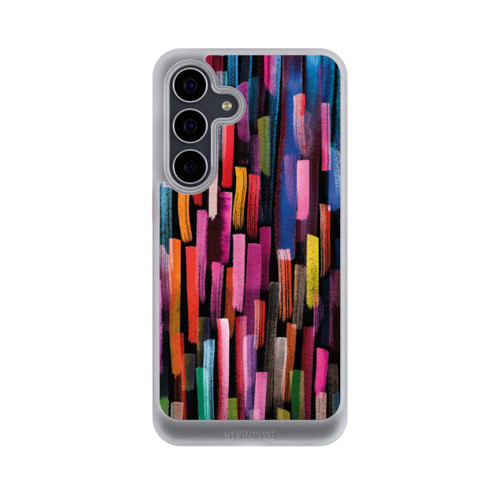 Samsung Galaxy S25 FE NIVOcore Bunte Pinselstriche schwarz