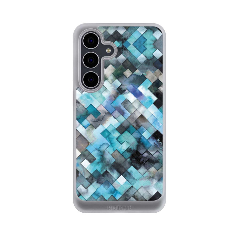 Galaxy S25 FE NIVOcore Moody Geometry Blue