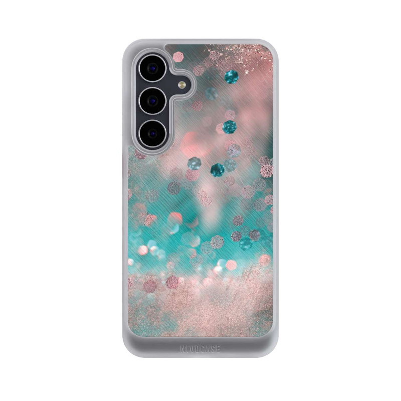 Galaxy S25 FE NIVOcore Turquoise Glamour Glitter Look