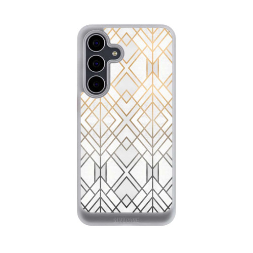 Samsung Galaxy S25 FE NIVOcore Gold und Grauer Geo Golddruck